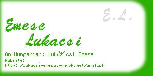 emese lukacsi business card